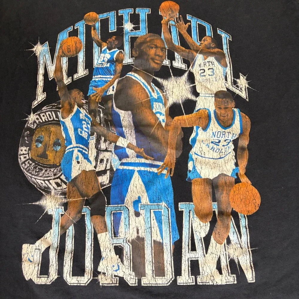 Jordan Michael Jordan North Carolina Tar Heels Graphic T-Shirt Black 2XL AT102